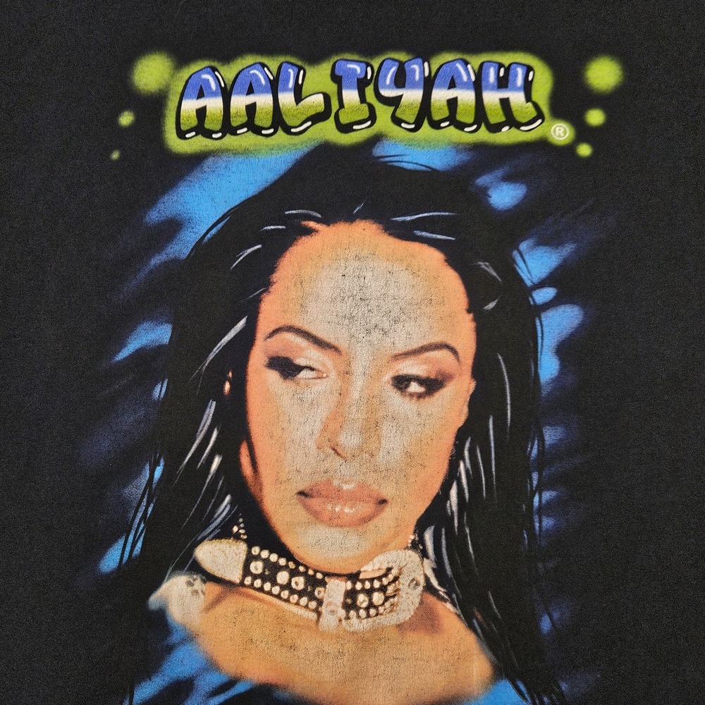 Aaliyah T Shirt Mens Large Black One In A Million‎ Graphic Tee 90s R&B Hip Hop